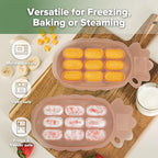 Haakaa Silicone Nibble Freezer Tray -Breastmilk Teething Popsicle Mold - Baby Fruit Food Feeder Teether Tray - Baby Food Maker - Ice Cube Tray - 4 Months+ Babies - BPA Free - Blush
