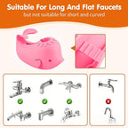 Skyroku Toddler Faucet Extender & Blue Bathtub Spout Cover, Sink Extender with Temperature Sensor for Bathroom Sinks, Kitchen, Bathtubs, Bundle and Save! (BrownPink)