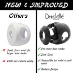 Black - Door knob Baby Safety Cover - 5 Pack - Deter Little Kids from Opening Doors with A Child Proof Door Handle Lock - Driddle