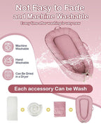 Baby Lounger - Infant Lounger for Newborn 0-24 Months, Pure Cotton Breathable Baby Nest Lounger Cover, Newborn Essentials for Baby Boys & Girls, Co Sleeper Portable Baby Bed for Home and Travel