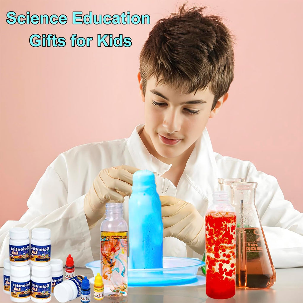 Science Kits for Kids 72+ Science Lab Experiments Erupting Volcano,Rainbow Rain,Artificial Snow Magic Chemistry Toy DIY Science Educational Learning Kit for Boys Girls