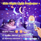 【GIFTS PACKAGE】Unicorn Gifts for Girls NightLight 15 Films+10 Music Soothing Sounds Machine Baby Night Light Projector, LED Star Lights for Ceiling Decor, Kawaii Unicorns Noise Machine for Girls Gifts