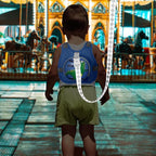 Accmor Toddler Safty Harness Leash + Reflective Anti Lost Wrist Link, Cute Dinosaur Kid Walking Harness with Leashes, Foldable Child Restraint Belt Pocket Tether Hold Baby Boy Close for Outdoor Travel