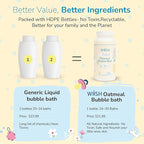 WIISH Baby Oatmeal Bubble Bath - Baby Bubble Bath for Sensitive Skin with 30% Colloidal Oatmeal | Aloe vera powder + Lavender powder Healing Ingredient, soothing Itchiness, Rashes, Dryness 16 oz(260g)