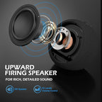 Buffbee Sound Machine & Alarm Clock 2-in-1, 0-100% Clock Face Brightness, Bottom Colored Light, Sleep Timer, Precise 30-Level Volume Control White Noise Machines