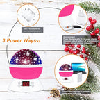 MOKOQI Snowflake Projector Night Light Indoor, Snowflake Nightlight with Timer, Star Lights Projector for Ceiling Kids Room Decor Gifts for 3-8 Year Old Girls Christmas Birthday Gift for Toddler