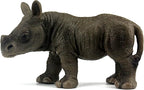 FUNSHOWCASE African Jungle Animals Young Rhino Calf Toy Figure Realistic Plastic Figurine Height 1.6-inch