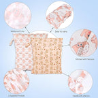 2pcs Travel Waterproof Laundry Bag, Cloth Diaper Wet Dry Bags with Handle & 2 Zipper Pockets, Reusable Washable Dirty Clothes Bag for Baby Adult Travelling Hanging, Bathing Beach Pool Daycare