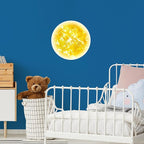 Glow in The Dark Sun for Ceiling, Luminous Planet Wall Sticker, Kids Bedroom Wall Decal, Sticky Fluorescence Sun, Gift for Boys and Girls (Blue)