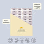 Personalized Name Labels for Kids (120) – Custom Waterproof & Durable Stickers for Clothing, Daycare, Office & School Supplies - Babyanimals