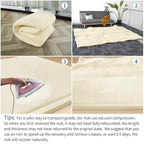 Baby Play Mat for Floor, 1.3" Thick Elasti-Foam 50x50 Playpen Mat for Toddlers Infant Kids,Water-Repellent Soft Velvet for Tummy Time, Non-Slip Backing for Crawling, Tatami Style(Vanilla)