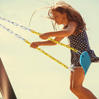 PACEARTH Swing Seat Support 660lb with 68.9 inch Anti-Rust Chains Plastic Coated 23.6 inch Tree Hanging Straps and Locking Buckles Outdoor Playground Tree Swing-Sky-Blue