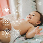 Bliss Baby Diaper Rash Cream Spray - Fragrance-Free, No Touch & Mess-Free, Treats, Soothes & Prevents Diaper Rash, Zinc Oxide, Dermatologist Tested, Vegan, Organic Aloe Vera, Shea Butter & Olive Oil