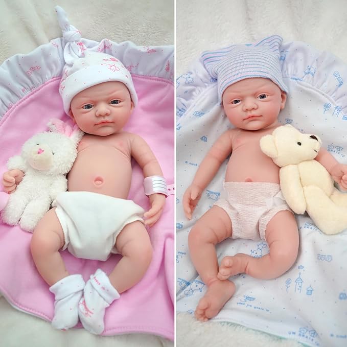 12" Micro Preemie Full Body Silicone Baby Doll Girl Alisa Lifelike Reborn Doll Surprice Children Anti-Stress
