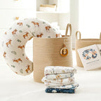 GRSSDER Reversible Nursing Pillow Cover, Ultra Soft Stretchy Minky Removable Nursing Covers Fitted for Breastfeeding Pillows Snug and Safe, Sea Fish