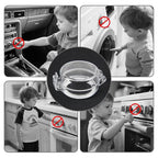 2 Pack Deadbolt Child Safety Lock Cover - Child Proof Deadbolt Cover & Door Knob Protector, Deadbolt Lock Cover for Kids, Prevents Accidental Locking (Fits Standard Locks) (Transparent)