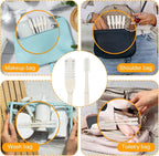 12 Pcs 2-in-1 Nasal Hair Cutter, Double Sided Manual Nose Hair Trimmer with Soft Cleaning Brush Head Portable 360° Rotating Upgrade Nose Hair Knife for Women Men (Cream)