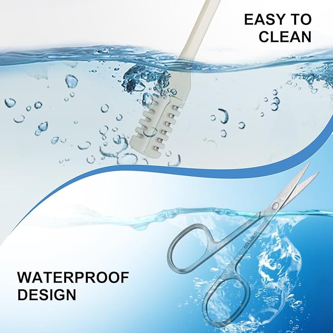 6 PCS Nasal Hair Cutter & 2 PCS Facial Hair Small Grooming Scissors for Men Women - Double-Sided Nostril Hair Remover Tool with 360° Rotating Blade, Nose Hair Trimmer & Eyebrow Scissors