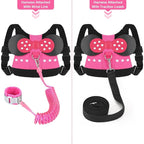 Accmor Toddler Harness Leash, Cute Kids Leash + Anti Lost Wrist Link, 3 in1 Adorable Baby Leash Child Walking Harness Wristband Assistant Strap Mini Belt Protector for Girls to Outdoor Travel