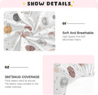 Galaxy Space Planets Crib Sheets for Boys and Girls, Fitted Baby Crib Sheets Soft and Breathable Mini Crib Sheets 39 X 27 X Inches