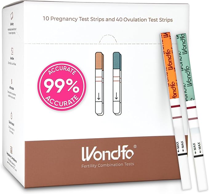 Pregnancy and Ovulation Test Strips Kit - Fertility Tracking and Family Planning - Early Detection Combo Kit for Home Use(40 LH + 10 HCG)