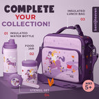 Bentoheaven Kids Travel Utensils with Case, Food-Grade Stainless Steel & BPA-Free Plastic, Travel Cutlery Set, Dishwasher Safe Fork, Spoon & Case, Reusable Flatware, Silverware for Kids (Horse)