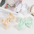 CÉLLOT 20PCS Big 6 Inch Hair Bows for Girls Grosgrain Ribbon Bow Toddler Back to School Hair Accessories with Alligator Clips for Toddlers Schoolgirls Kids Teens