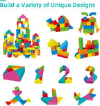 Soft Building Blocks for Toddlers 2-4, 94PCS Foam Stacking Blocks, Bath Toys for Kids, Preschool Learning STEM Toys & Gifts for Boys & Girls 18+ Months