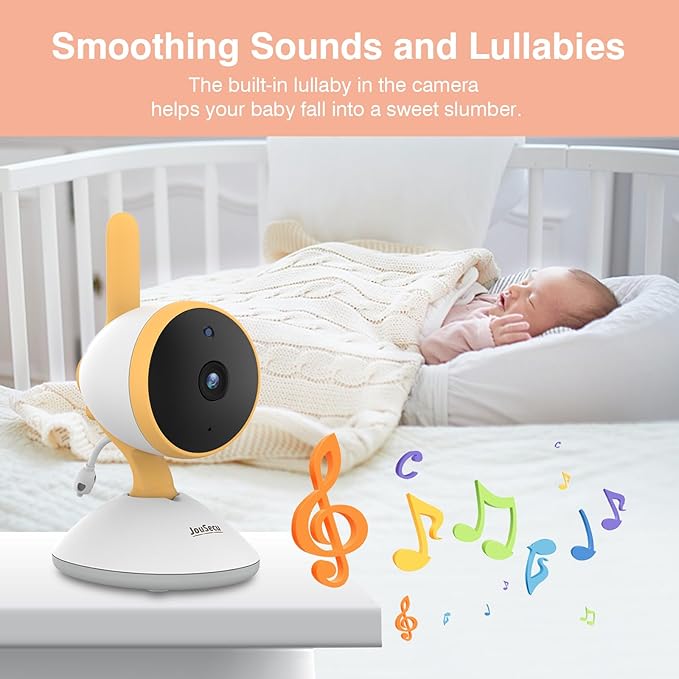 Baby Monitor No WiFi, 5" 720P HD Screen Baby Monitor with Camera and Audio with 30hrs Long Battery Life, Baby Camera Monitor Two-Way Talk, VOX, Infrared Night Vision, Temperature Monitoring