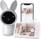 ARENTI Baby Monitor, 2K Video Baby Camera with 5-Inch Upgraded Wireless Display, Super Night Vision, Lullabies, Cry & Motion Detection, Temp & Humidity Sensor, Two Way Audio