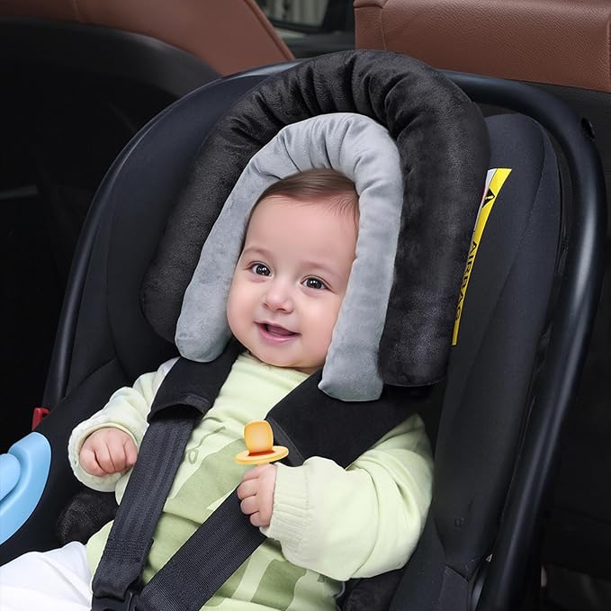 COOLBEBE Upgraded 3-in-1 Babybody Support & Strap Covers Set for Newborn Infant - Extra Soft Car Seat Insert Cushion Pad, Perfect for Carseats, Strollers, Swing, Black