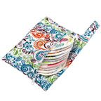 PINOWU Nursing Pads -10 Washable Pads + Wet Bag + Wash Bag, Breastfeeding Nipple Pads (Large 4.7")