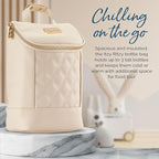 Itzy Ritzy Insulated Bottle Bag – Keeps Bottles Warm or Cool - Holds 3 Bottles & Features Interior Pocket for Ice Pack (Not Included), Milk & Honey