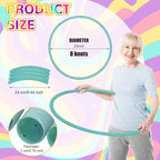 Shappy 6 Pcs Exercise Hoop Detachable Adjustable Plastic Toy Playground Toys Colored Hoop Circles for Teens Games Gymnastics Dog Agility Equipment Party Decor