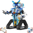 Robot Building Toys Stem Projects for Kids Ages 9-12, Remote & App Controlled Programmable Robot Building Blocks Science Kits Educational Birthday Xmax Gifts for 8-16 Year Old Teenage Boys Girls