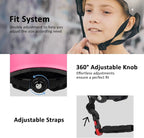 Skateboard Bike Helmet for Adults Women Men Youth Kids (2-3-5-8-14+ Years Boys Girls) - Lightweight Multi-Sport Adjustable Helmets for Bicycle Skateboard Scooter Skate Cycling