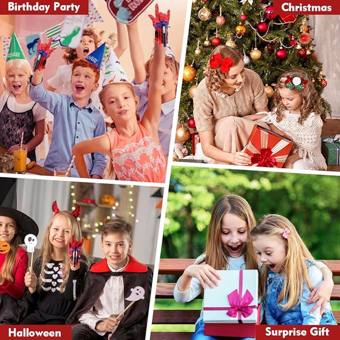 Spider Web Shooters with Gloves, Superheroes Wrist Launcher Toy, Funny Children Educational Toys, Party Cosplay Gift for Kids