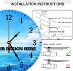 Generic Custom Wall Clock Personalized Clocks with Photo Text Logo Silent Non Ticking Round Decoration for Kitchen Wedding Friend Family Lover, 10inch-25cm