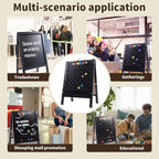 Prize Drop Game Board, 21"x30" Double-Sided Foldable Design with Wooden A-Frame Chalkboard Sign for Family, Carnival, Trade Show & Party - Includes 10 Coin Drop Discs and Chalk Set, Portable Design