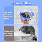 Baby Shower Cap Shield for Kids Soft Silicone Adjustable1-8 Years Old Hair Washing Hat for Kids Toddler Shower Cap Shield Makes the baby Bath More Fun