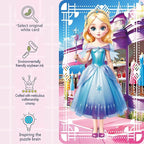Magnetic Dress Up Dolls for Girls - Paper Doll Dress Up Game Stickers - 35 Piece Roleplay Magnetic Travel Playset, with 3D Store Wardrobe Game Scene, Paper Dolls for Girls Ages 4-7 (Amy)