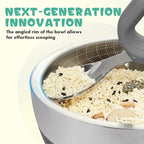 MR. CHOU Baby Bowl Set with Spoon & Fork, Insulated Double-Layer 18/8 Stainless Steel Toddler Bowls with Silicone Suction Cup & BPA Free Airtight Lids, Food Grade Infant Self-Feeding Bowl, Gray