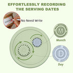 Silicone Baby Food Containers with Date-Tracking Lids, 6-Pack Reusable Snack Containers Food Storage Jars for Infants, Microwave, Dishwasher & Freezer Safe, 3 Sizes