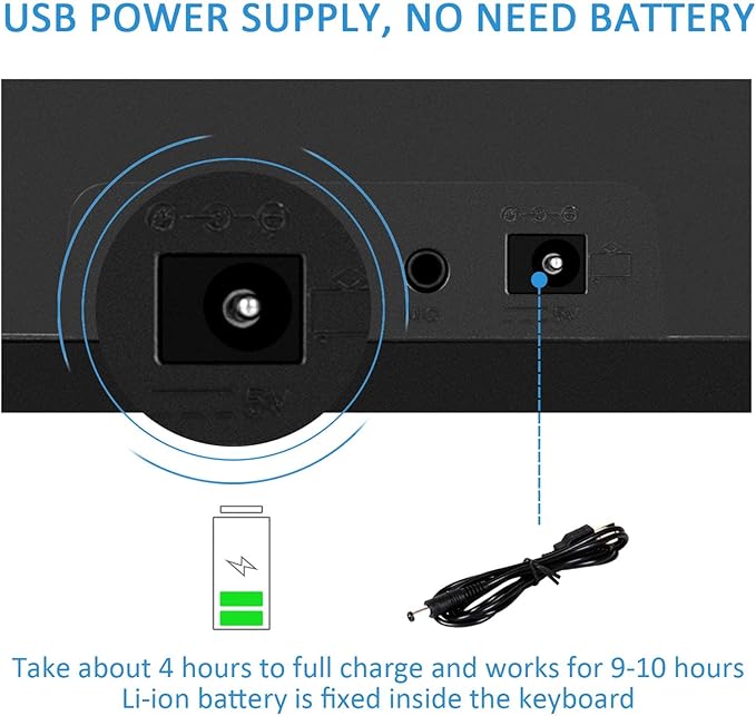 M SANMERSEN Piano for Kids with Microphone, Keyboard Piano for Beginners Electronic Keyboard 61 Keys with Dual Speakers/LED Display/AUX-in Jack/Music Stand Piano Toys for Boys Girls Ages 3-12