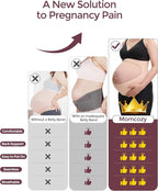 Momcozy Pregnancy Belly Band, CozySupport Ergonest Maternity Belly Band, Invisible Pregnancy Belt for Back, Abdomen, Waist