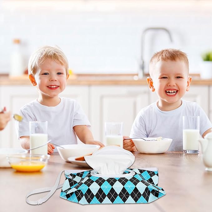FEBSNOW 2 Pack Baby Wipes Dispenser, Portable Wipe Holder Container, Reusable Wet Wipes Pouch, Lightweight Travel Wipes Case