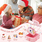 Kids Camera, Toys for Toddlers Age 3-8 Year Old Girl Christmas Birthday Gifts, Children Digital Camera with Cartoon Soft Silicone Cover and 32GB Card (Sakura Pink)