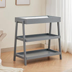 GarveeLife Baby Changing Table, Diaper Changing Table with Changing Pad, Portable Baby Diaper Changing Station with 2 Tier Storage Shelves for Newborn Baby and Infant