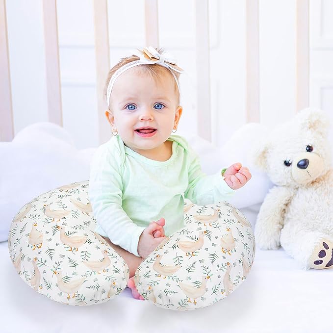 Accmor 2 Pack Nursing Pillow Covers, Stretchy Nursing Cover for Breastfeeding, Ultra Soft Comfortable Pillow Slipcover for Baby Girls Boys Newborn