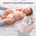 4 Pack Small Storage Shelf Baskets for Organizing, Mini Woven Rope Storage Bins for Towels, Cute Decorative Closet Organizer，Baby Nursery, Gift Empty Baskets -11.81''Lx7.87''Wx4.72''H-Pink